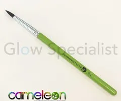 Cameleon CAMELEON BRUSH - BLACK ROUND POINT - NR 2 - SHORT GREEN HANDLE