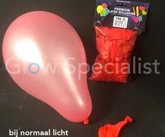 UV LATEX BALLOONS - NEON RED - 100 PIECES