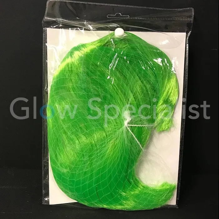 Glow Specialist NEON GROENE PRUIK - KORTE BOBLIJN MET PONY