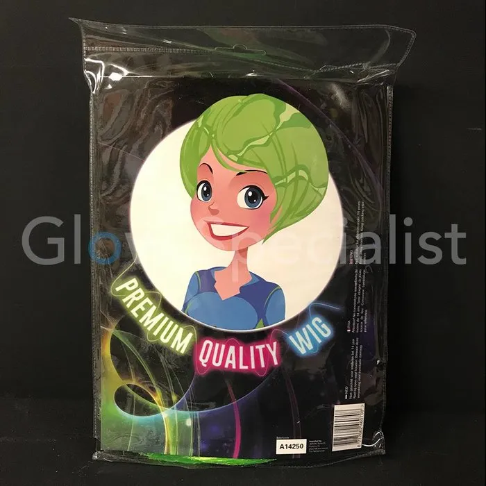 Glow Specialist NEON GROENE PRUIK - KORTE BOBLIJN MET PONY