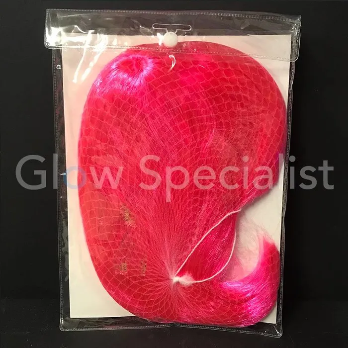 Glow Specialist NEON ROZE PRUIK - KORTE BOBLIJN MET PONY