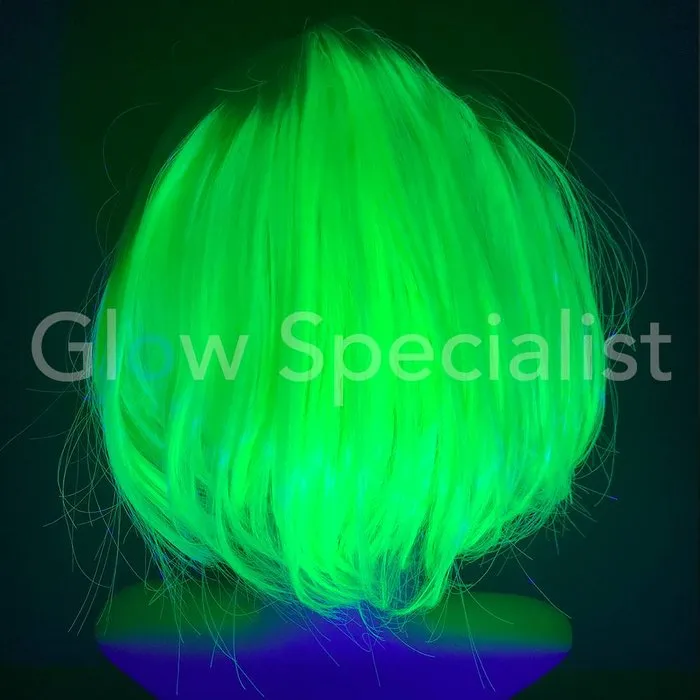 Glow Specialist NEON YELLOW WIG - SHORT BOBLINE WITH BANGS