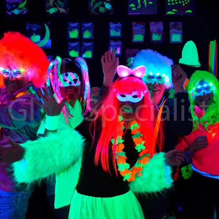 Glow Specialist NEON WHITE AFRO WIG