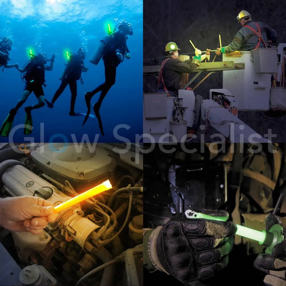 Cyalume Cyalume SnapLight 6" – 15 cm x 17 mm – Military‑grade professional glowstick – 12‑hour light – Individually wrapped – 5‑year shelf life
