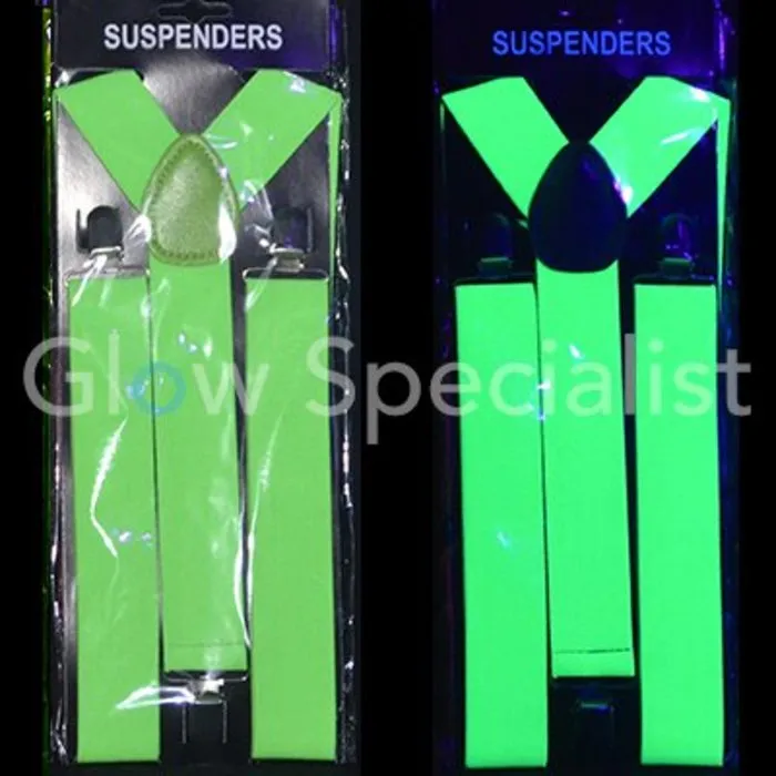 Glow Specialist UV / BLACKLIGHT NEON BRETELS - GEEL, GROEN, ROZE OF ORANJE