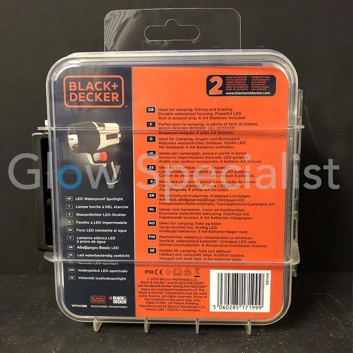 Black & Decker BLACK & DECKER LED WATERPROOF ZAKLAMP 500 LUMEN