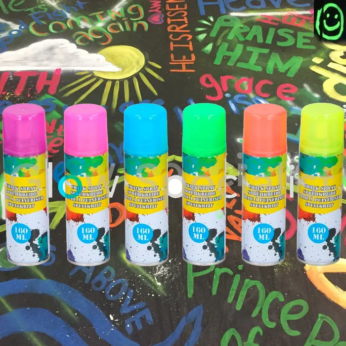 NEON CHALK SPRAY - 160 ML - 6 KLEUREN