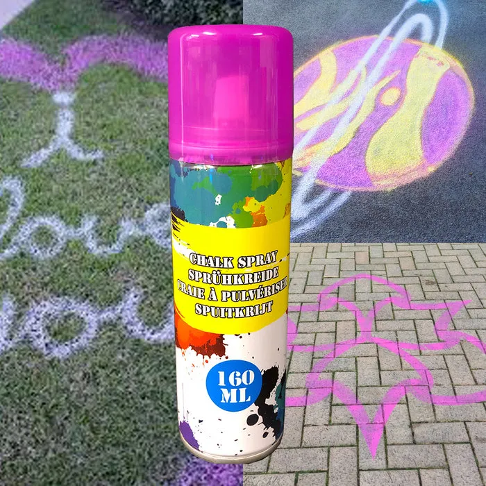 NEON CHALK SPRAY - 160 ML - 6 KLEUREN