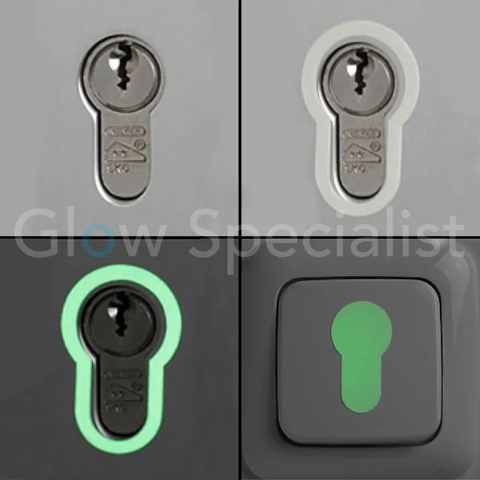 GLOW IN THE DARK KEY HOLE STICKER - 3 PCS