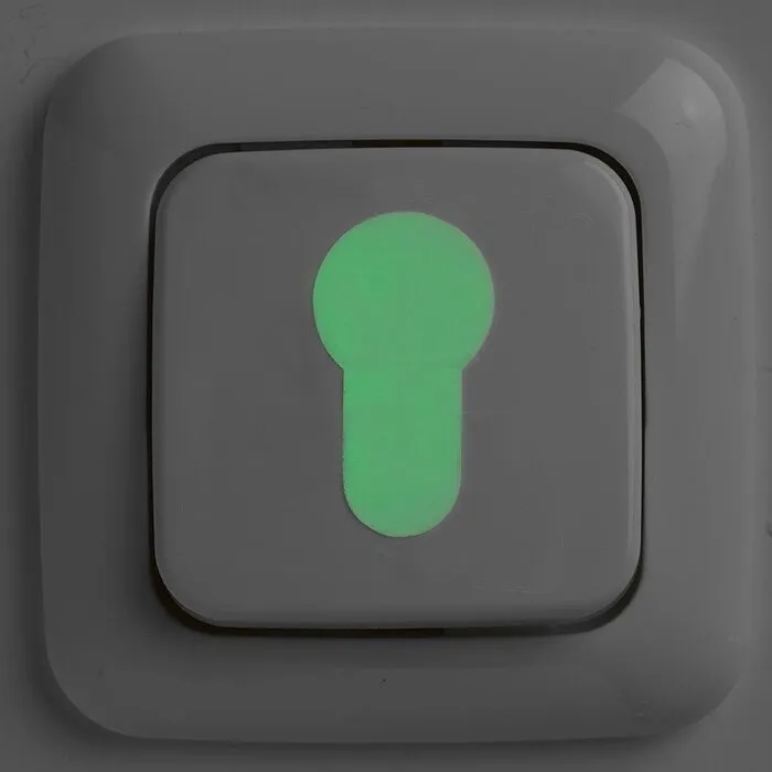 GLOW IN THE DARK SLEUTELGAT STICKER - SET VAN 3