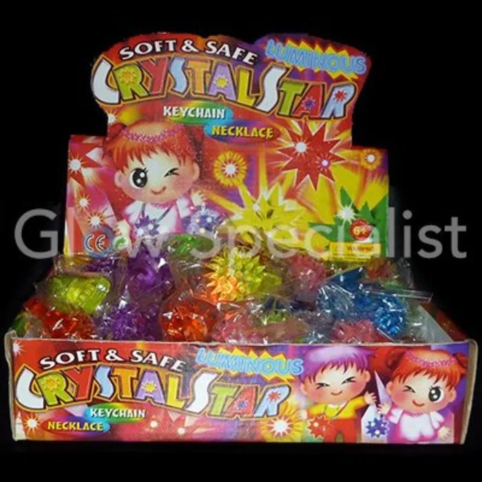 LED Spike Rings – Display Box with 48 Flashing Colourful Rings
