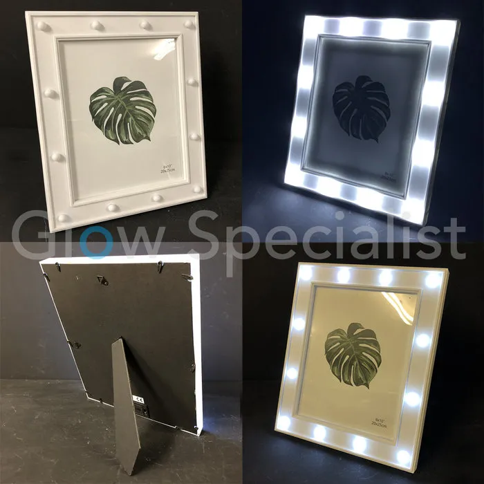 LED FOTOLIJST - 32,5 x 27,5 CM - WIT - 12 LED