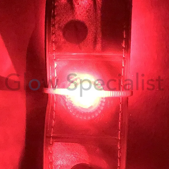 XQ Max NEON YELLOW REFLECTIVE BAND WITH 4 RED LED LIGHTS