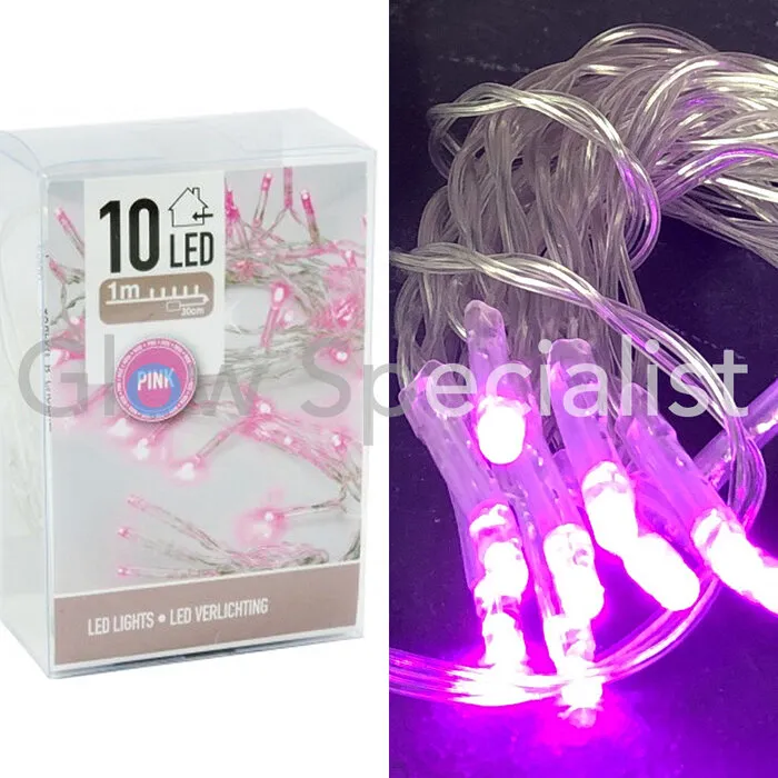 LED LIGHTS - 10 LAMPJES - ROZE