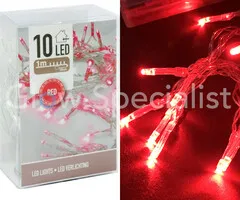 LED LIGHTS - 10 LAMPJES - ROOD