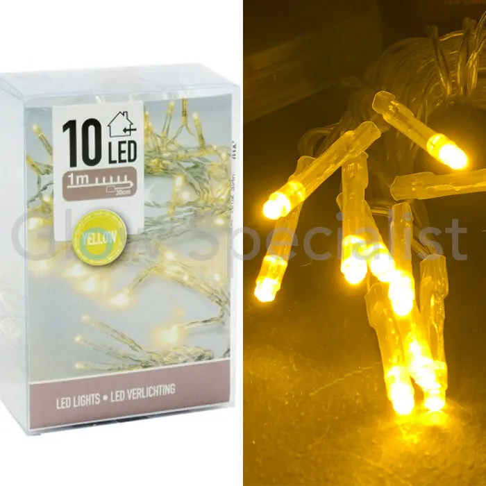 LED LIGHTS - 10 LAMPJES - GEEL