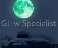 GLOW IN THE DARK FULL MOON - 3 SIZES