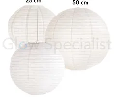 WITTE PAPIEREN LAMPION - PER STUK VANAF