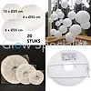 WHITE PAPER LANTERNS - 3 SIZES - SET OF 20