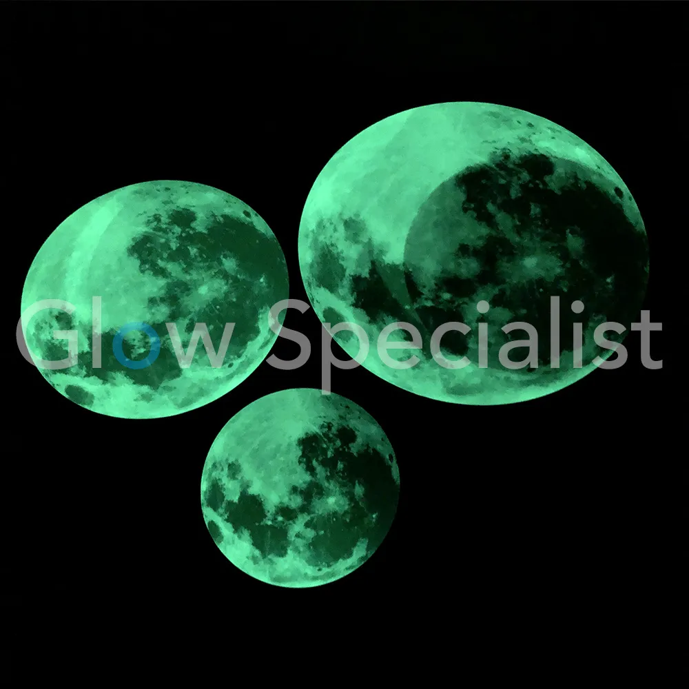 Glow in the Dark Full Moon – Luminous Wall Decoration – 3 Sizes (Ø20/30/40 cm)