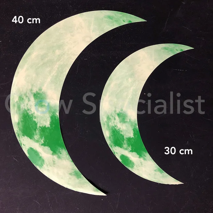 GLOW IN THE DARK HALVE MAAN - 2 MATEN
