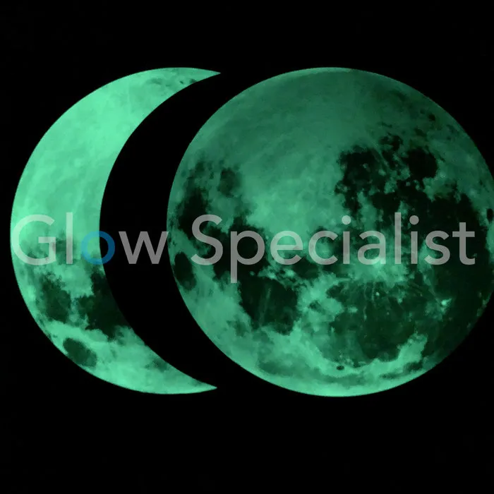 GLOW IN THE DARK HALF MOON - 2 SIZES