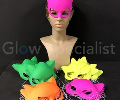 Glow Specialist NEON EYE MASK CAT - SET OF 12 PCS -  4 COLORS