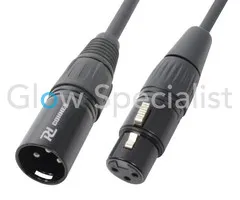Pd Connex PD CONNEX CABLE XLR MALE - FEMALE 1.5M BLACK