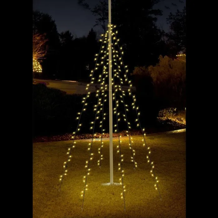 FLAG POLE LIGHTING - 192 LED - H 208 CM - WARM WHITE