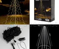 FLAG POLE LIGHTING - 192 LED - H 208 CM - WARM WHITE
