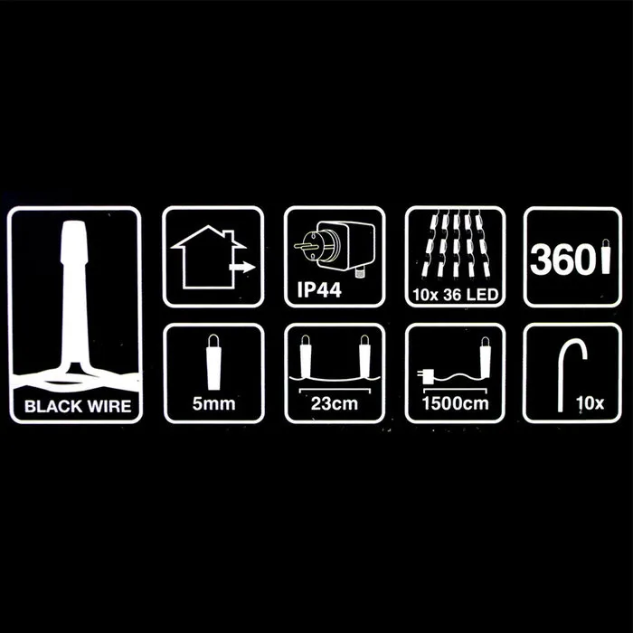 FLAGPOLE LIGHTING - 360 LED - H 800 CM - WARM WHITE