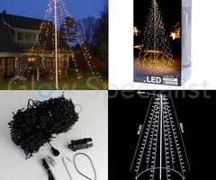 FLAG MAST LIGHTING - 360 LED - H 800 CM - WARM WHITE