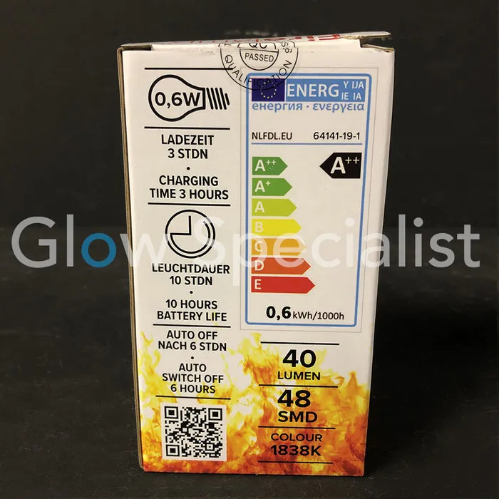 Firelamp FIRELAMP™ MAGNETISCHE TAFEL VUURLAMP - OPLAADBAAR VIA USB - ZWART OF WIT