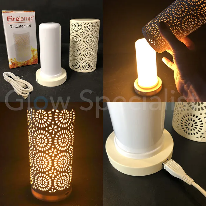Firelamp FIRELAMP™ MAGNETISCHE TAFEL VUURLAMP - OPLAADBAAR VIA USB - ZWART OF WIT