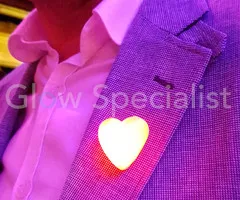 LED FLASHING HEART - RED