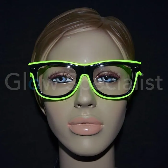 EL‑WIRE LED Bril – Lichtgevende Neon Party Bril met Knipperstanden