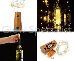 BOTTLE STOPPER WITH 8 LED - WARM WHITE