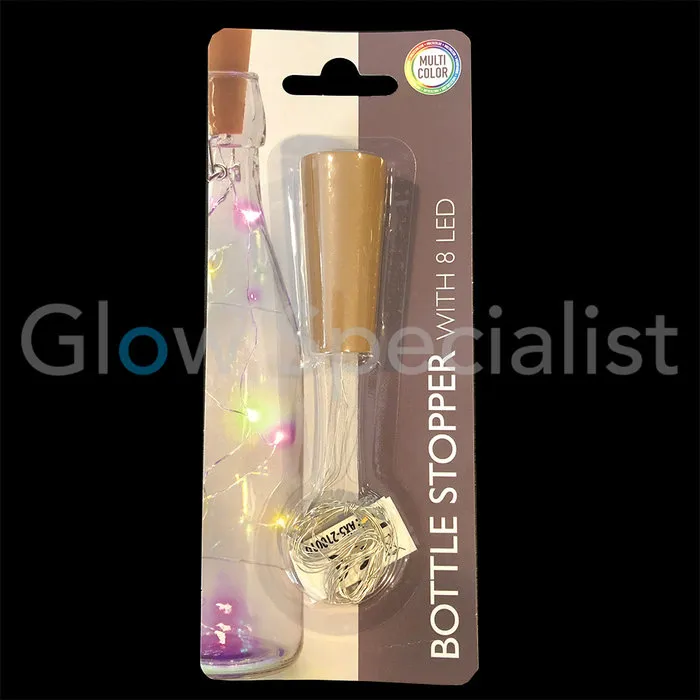 BOTTLE STOPPER WITH 8 LED MULTICOLOR