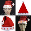 SANTA HAT WITH LIGHT-UP STARS - 1 PIECE - STANDARD