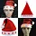 SANTA HAT WITH LIGHT-UP STARS - 1 PIECE - STANDARD