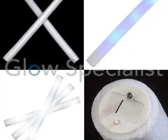 LED FLASHING FOAM STICK -  WHITE