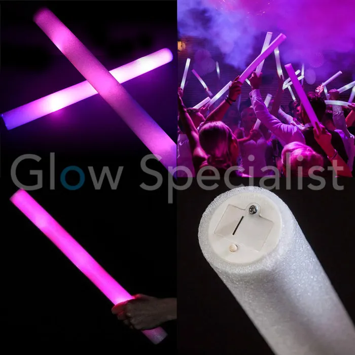 LED FLASHING FOAM STICK -  PINK