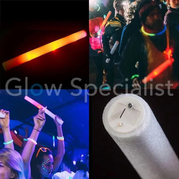 LED FLASHING FOAM STICK -  ORANGE