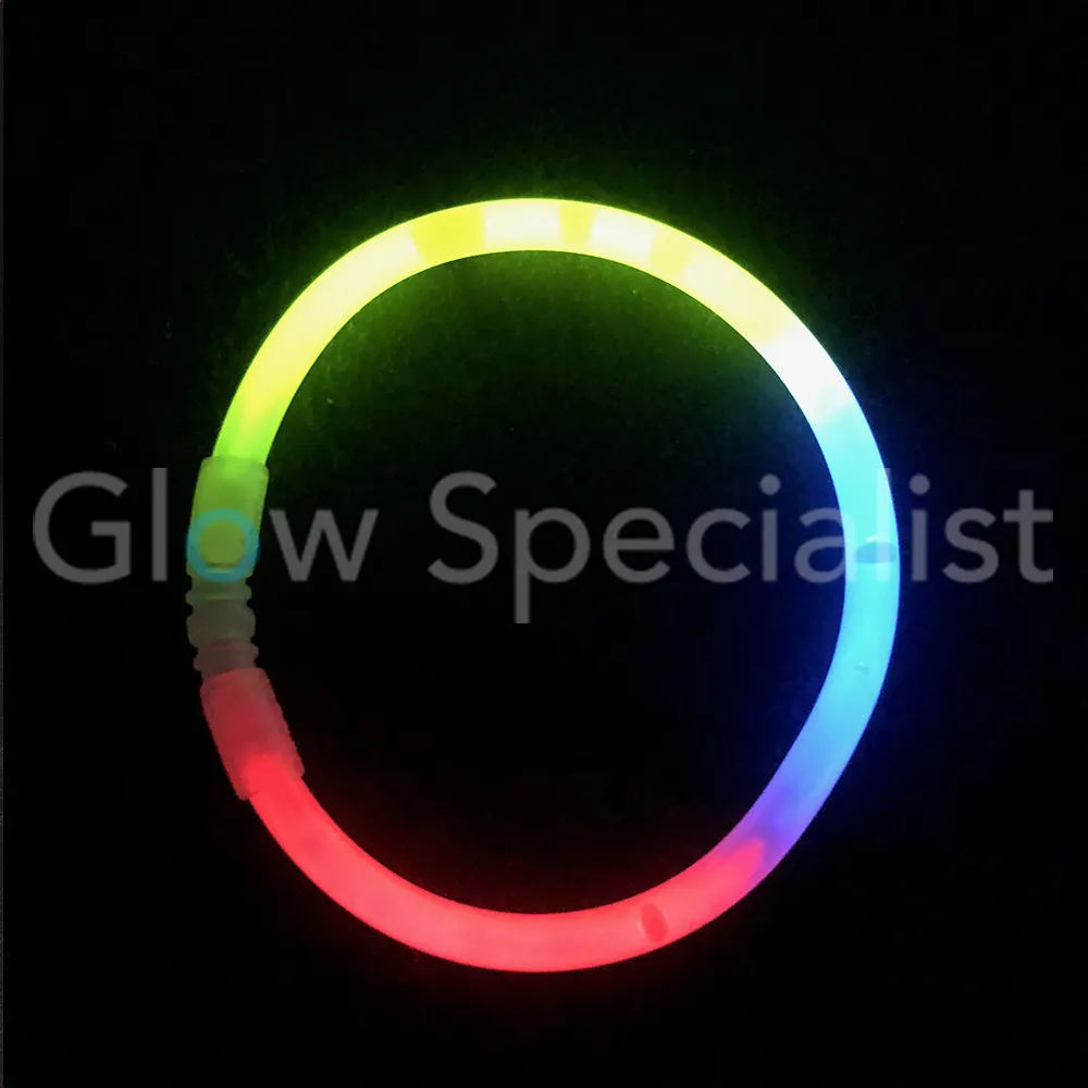 Glow Specialist Glowarmbandjes Tricolor – Koker met 100 stuks – Glowsticks / Breaklights – Lange brandduur