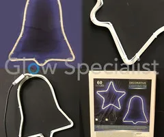 LED SLANGVERLICHTING - 60 LED - BLAUW - KERSTKLOK