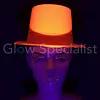 UV / BLACKLIGHT TOP HAT - NEON ORANGE - 12 PCS