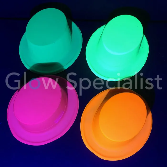 UV / BLACKLIGHT HOGE HOED - NEON ROZE - 12 STUKS