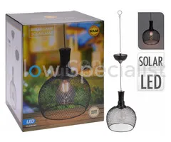 SOLAR LED HANGLAMP METAAL - Ø18CM - WARM WIT