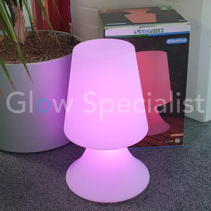 LED LAMP - COLOR CHANGING - RECHARGEABLE WITH REMOTE
