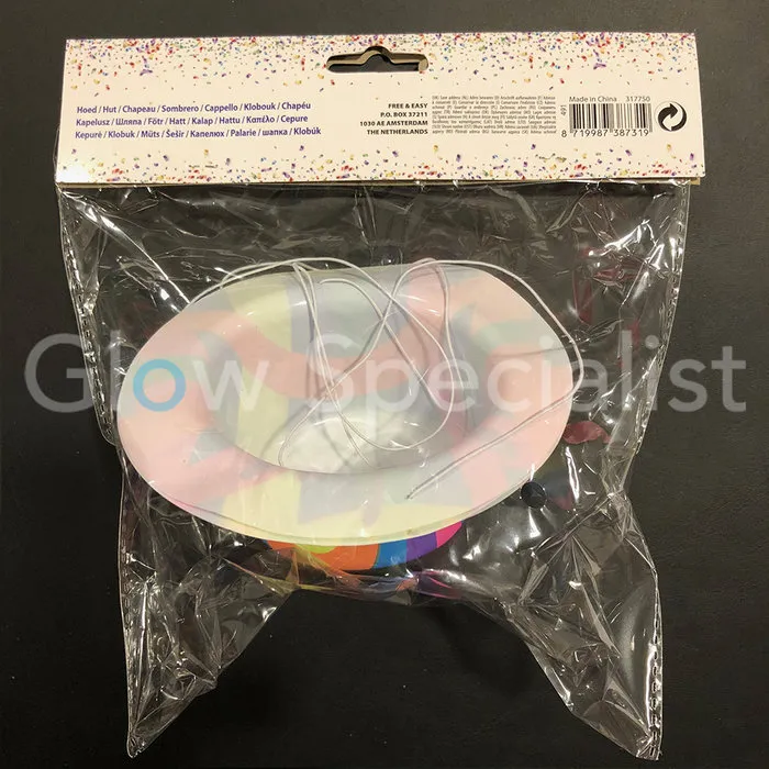UV / BLACKLIGHT PARTY HATS - RETRO - SET OF 3